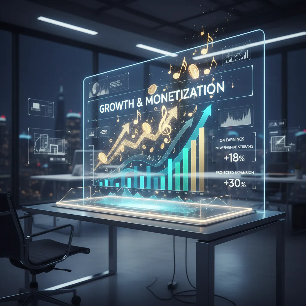 Futuristic finance and music dashboard